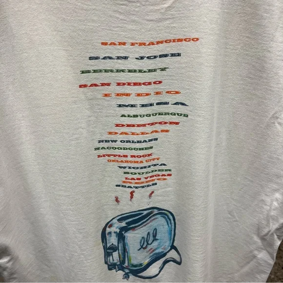 Pearl Jam White Freak Puppet Vintage Tour Double Sided Concert T-Shirt Large L - Picture 3 of 7